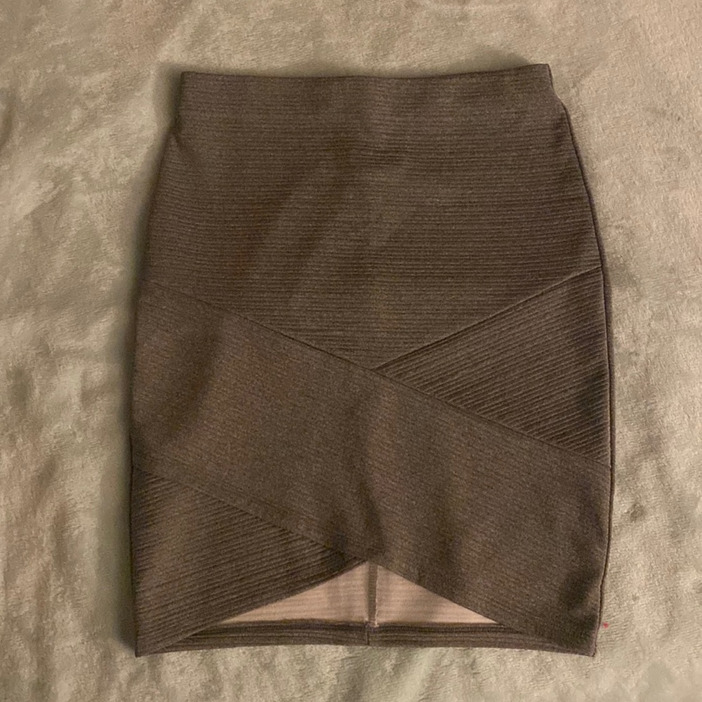 Gray mini skirt
